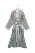 Trailing Blossom Grey Gown