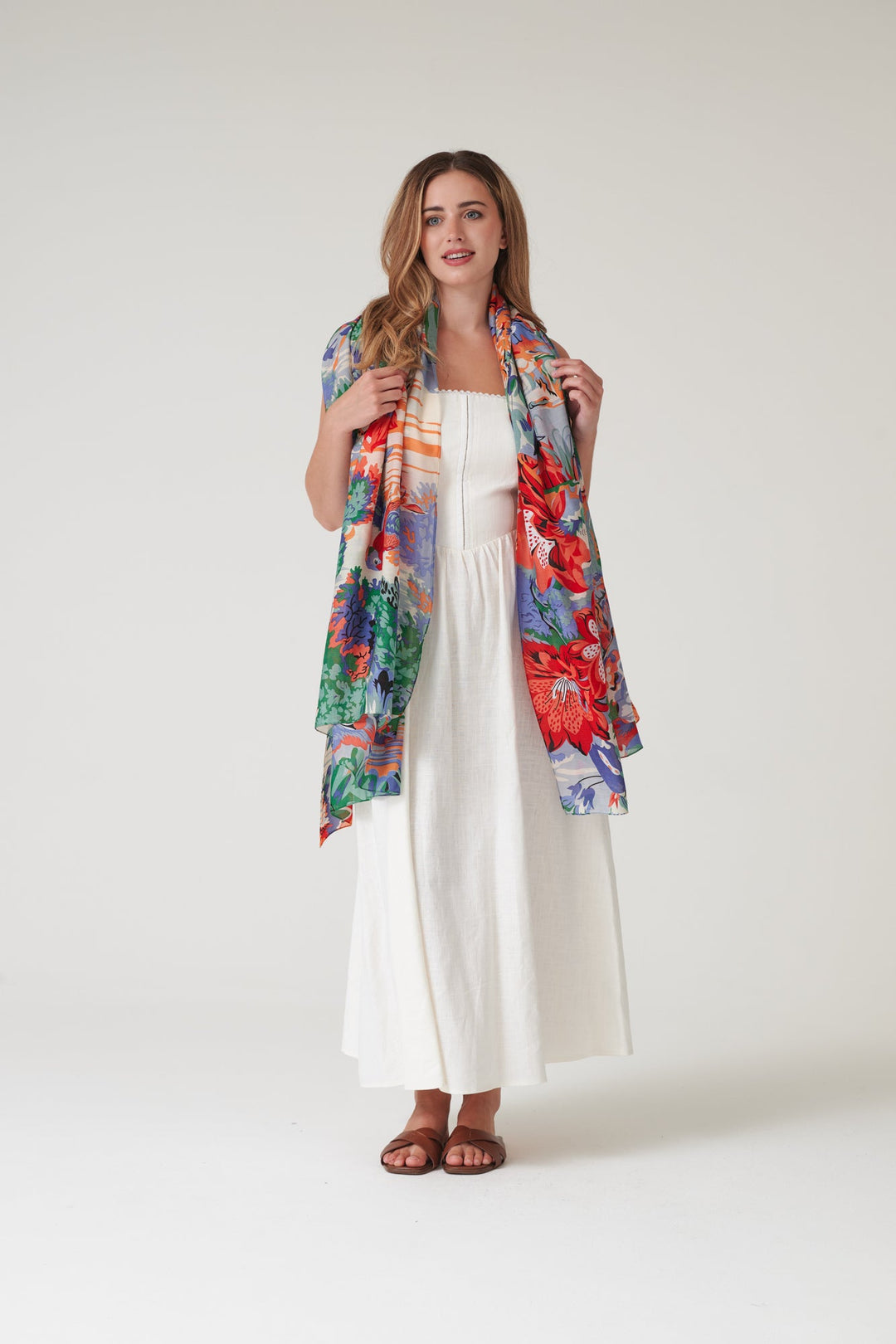 Tropicana Blue Scarf - One Hundred Stars