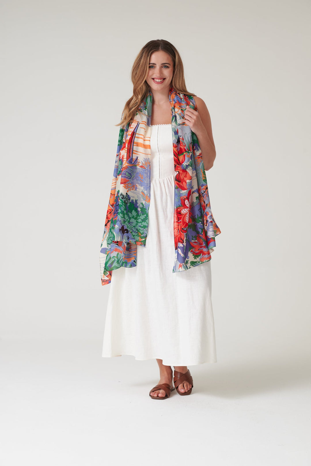 Tropicana Blue Scarf - One Hundred Stars