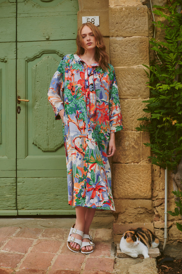 Tropicana Blue Tie Dress - One Hundred Stars