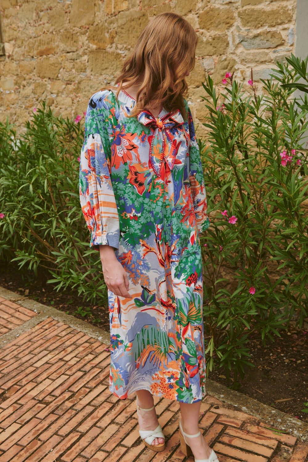 Tropicana Blue Tie Dress - One Hundred Stars