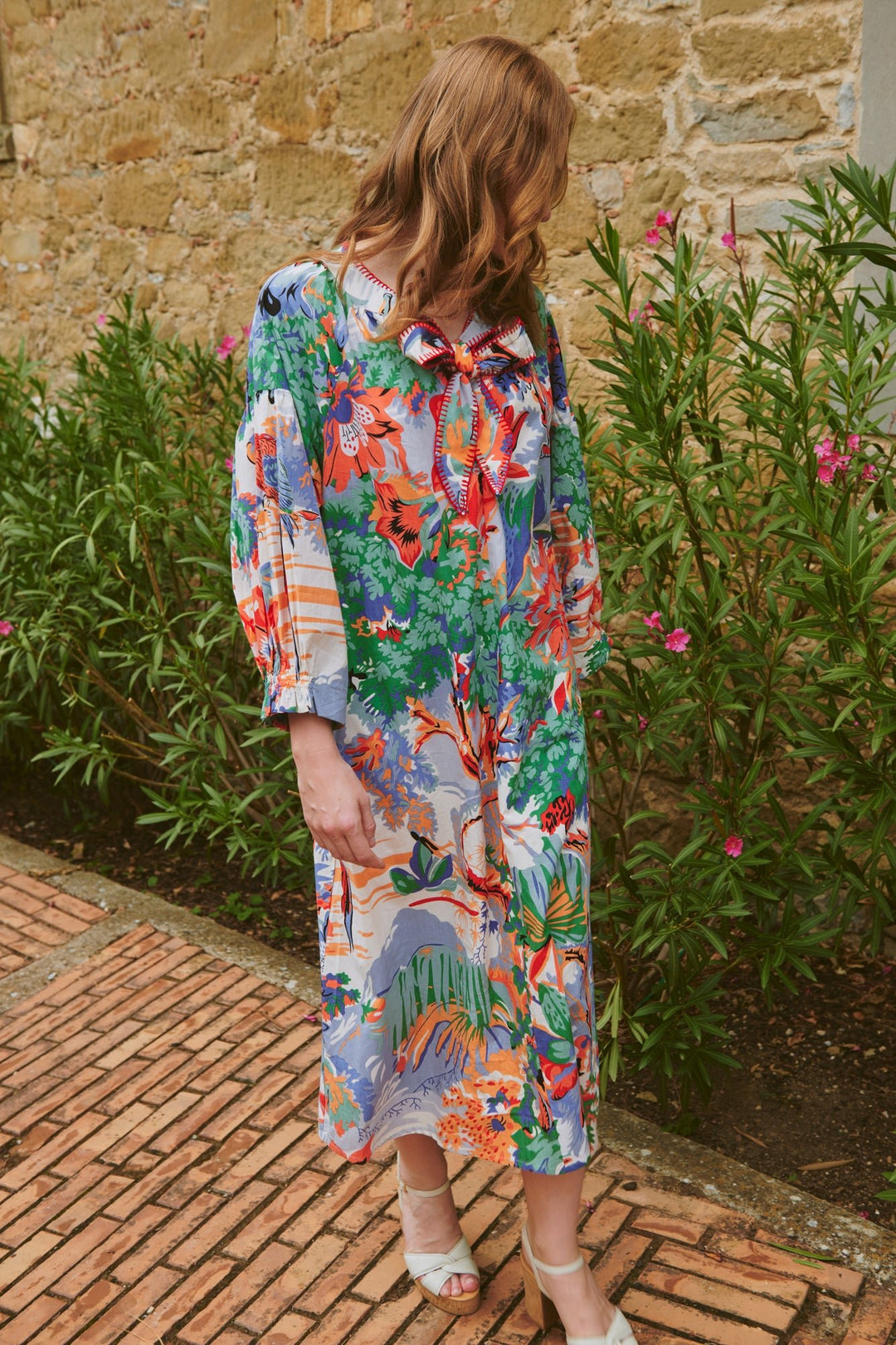 Tropicana Blue Tie Dress - One Hundred Stars