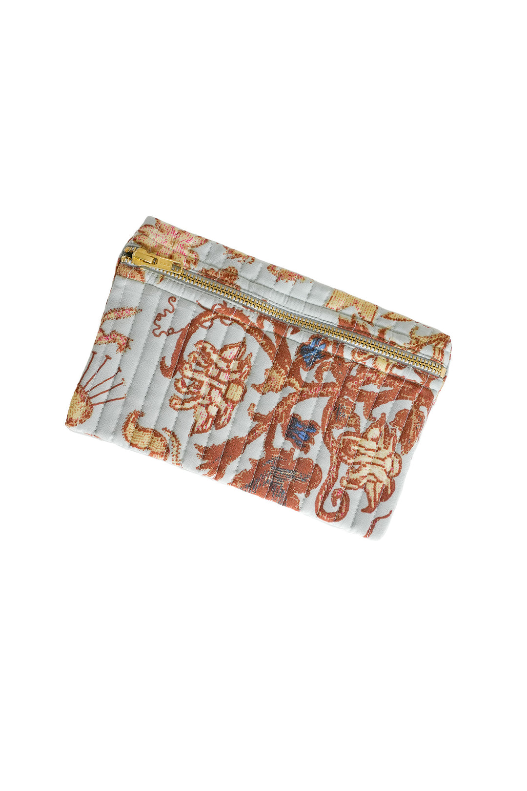 Tudor Rose Grey Pencil Pouch - One Hundred Stars