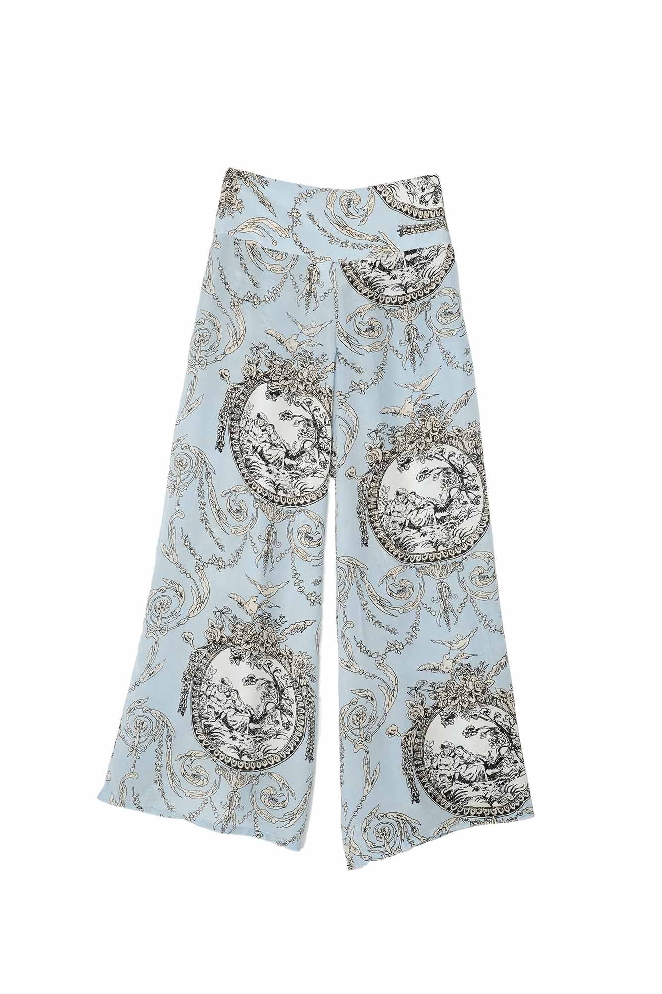 Valentine Sky Crepe Palazzo Pant – One Hundred Stars