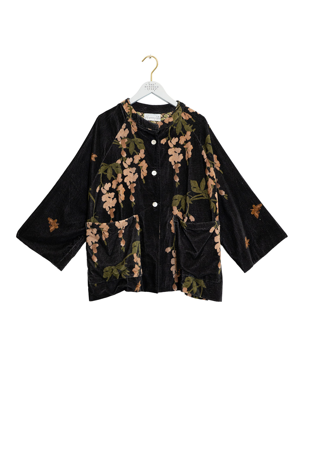 Wisteria Black Velvet Jacket - One Hundred Stars