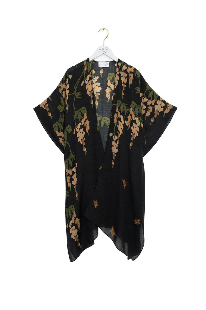 Wisteria Black Wool Throwover - One Hundred Stars