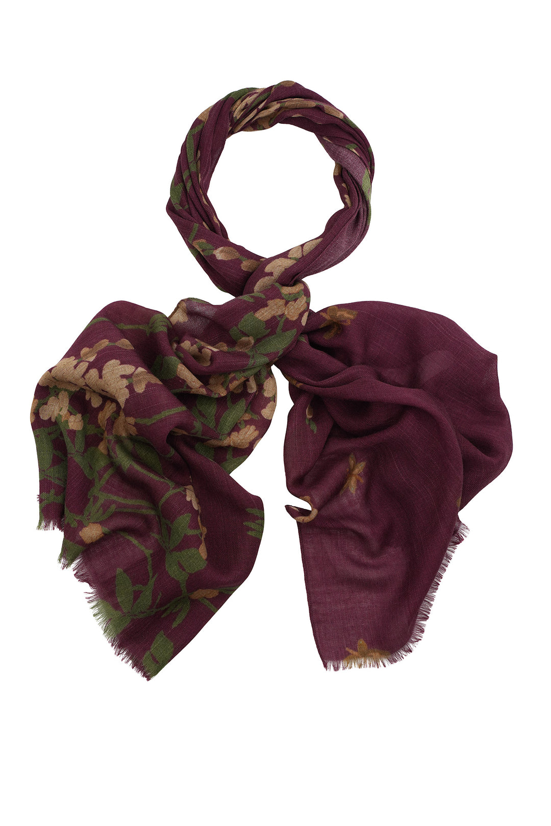 Wisteria Plum Wool Scarf - One Hundred Stars