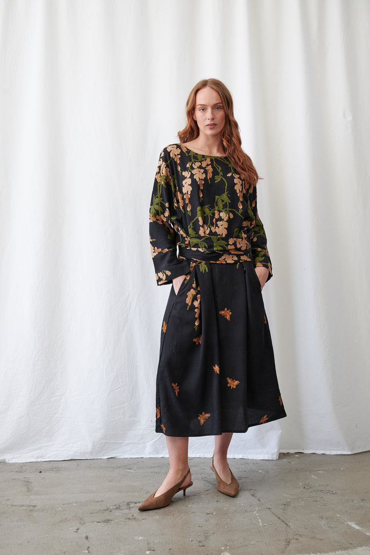 Wisteria Black Kate Dress