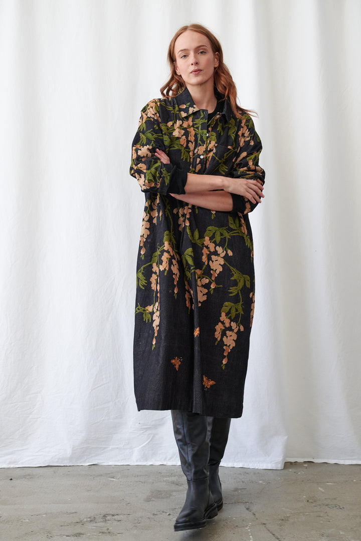 Wisteria Black Pocket Dress - One Hundred Stars