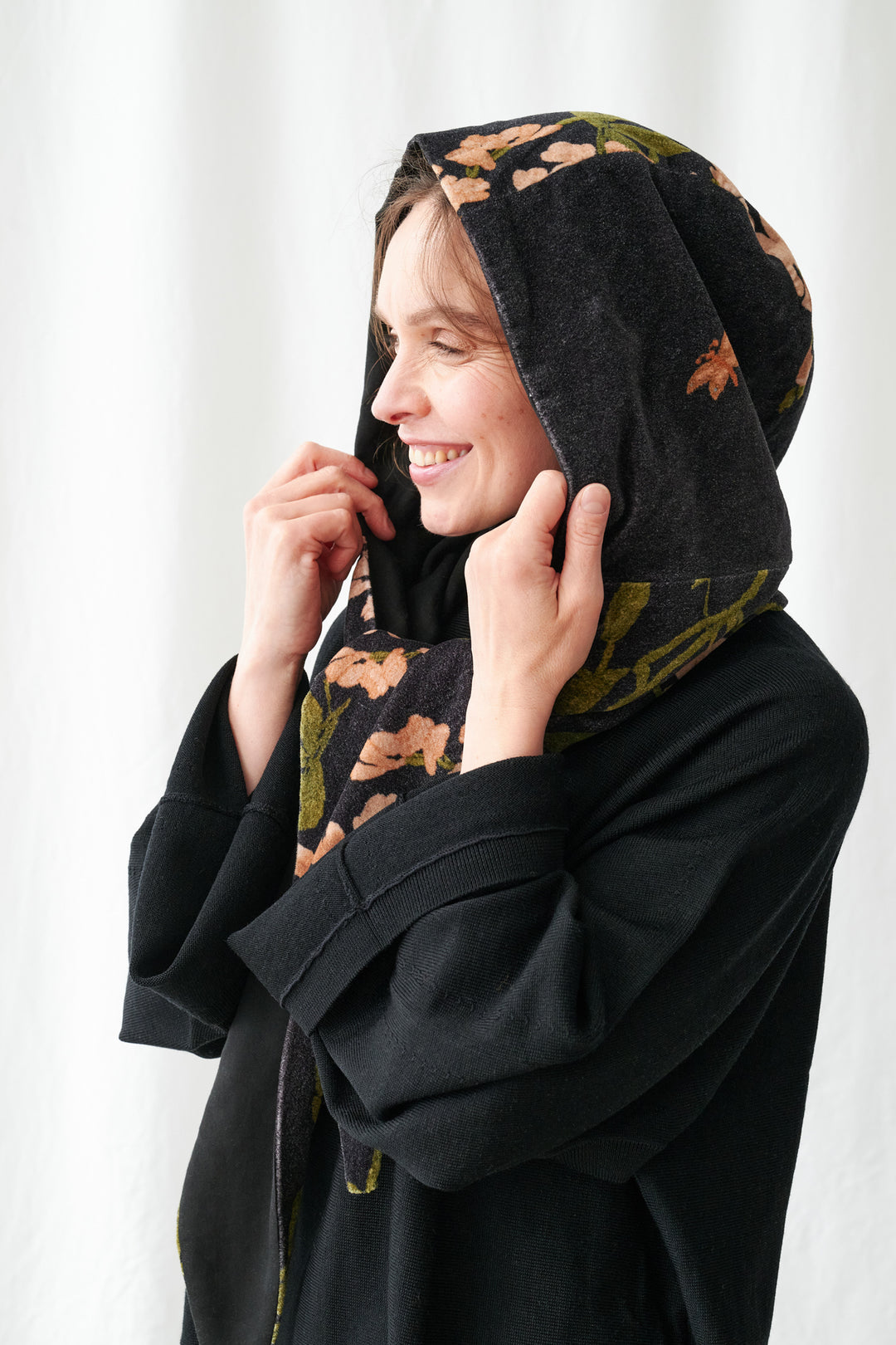 Wisteria Black Velvet Hood