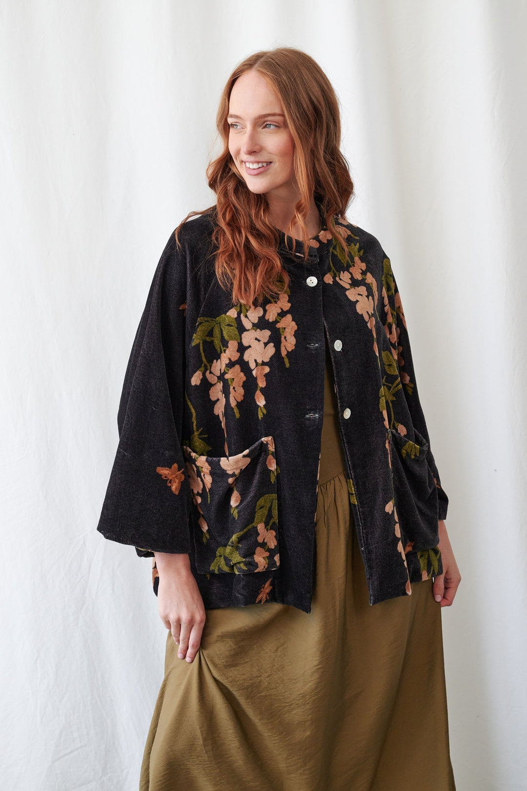 Wisteria Black Velvet Jacket - One Hundred Stars