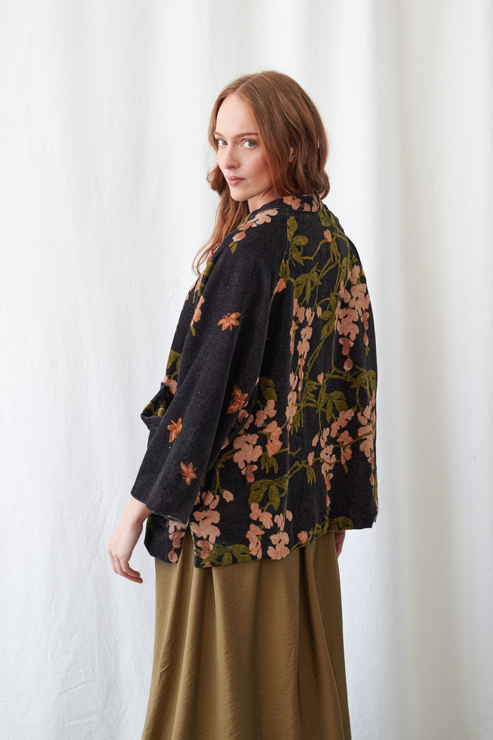 Wisteria Black Velvet Jacket - One Hundred Stars