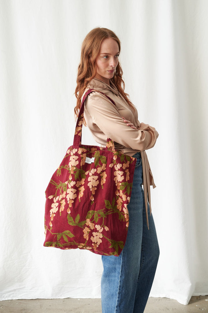 Wisteria Plum Canvas Bag - One Hundred Stars