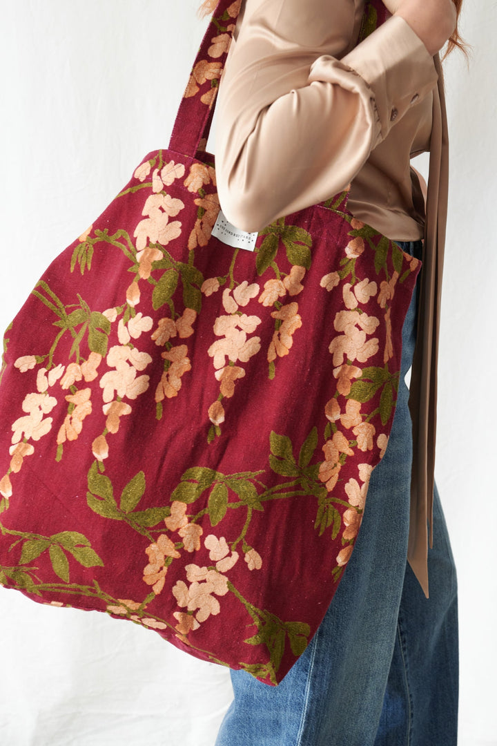 Wisteria Plum Canvas Bag - One Hundred Stars