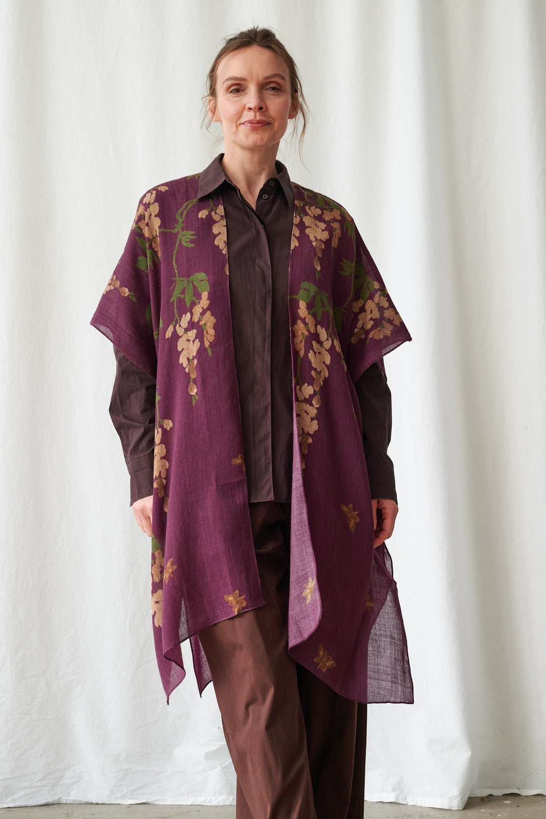 Wisteria Plum Wool Throwover - One Hundred Stars