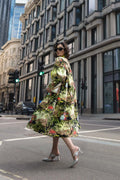 Country Toile Velvet Duster Coat
