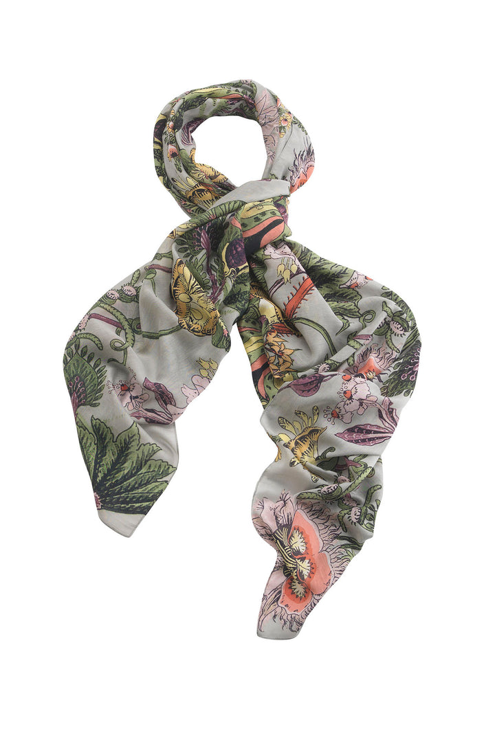 Eccentric Blooms Putty Scarf - One Hundred Stars
