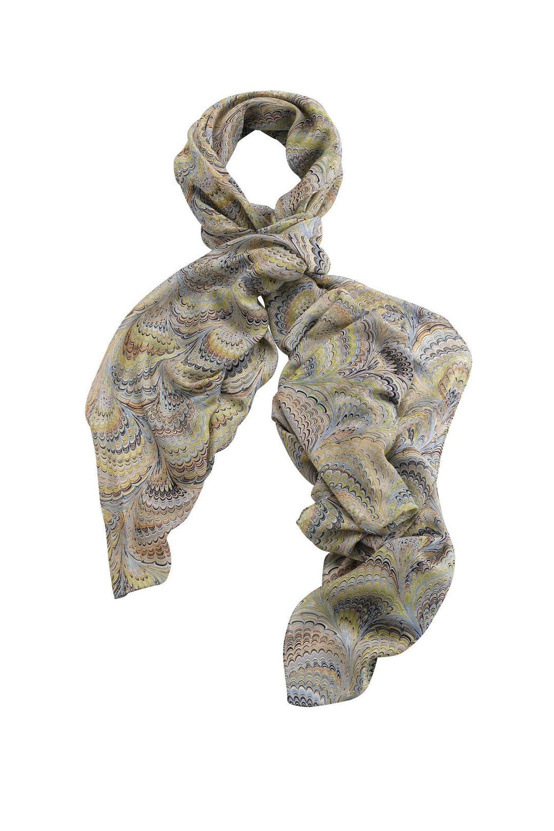 Marbled Green Scarf - One Hundred Stars