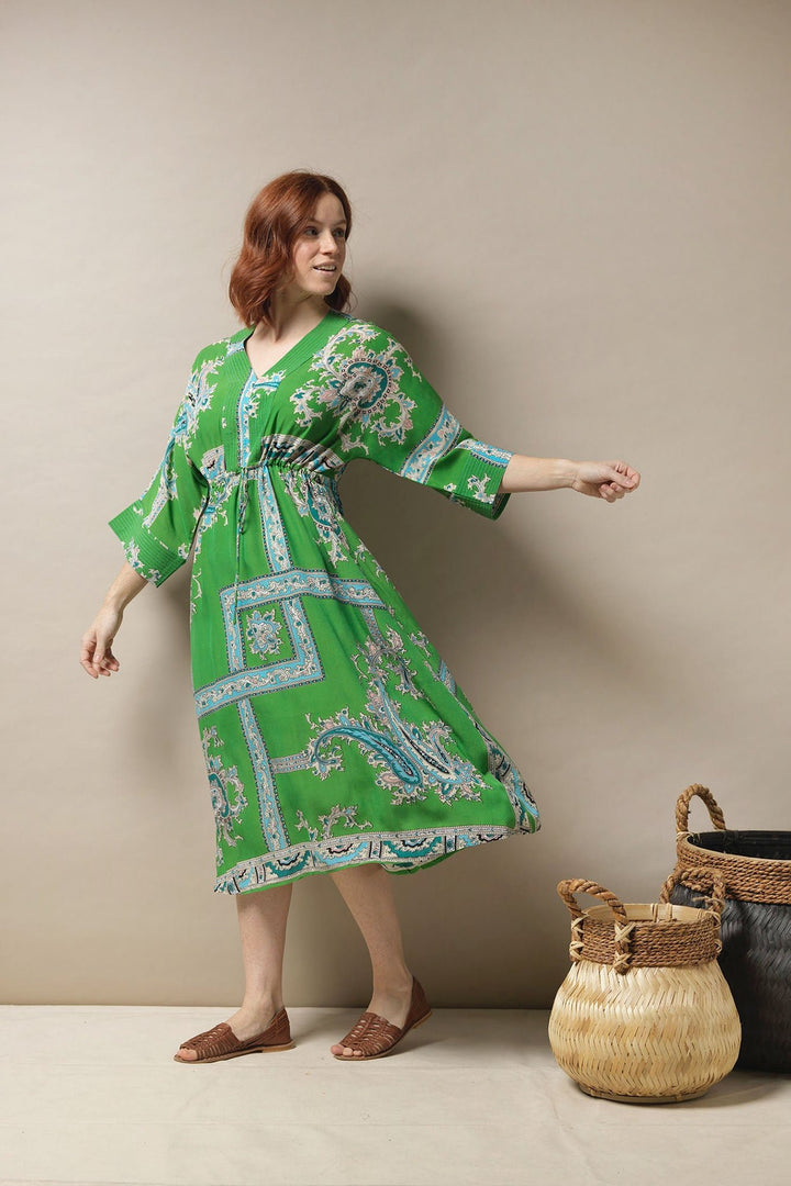 Handkerchief Green Abbi Dress - One Hundred Stars