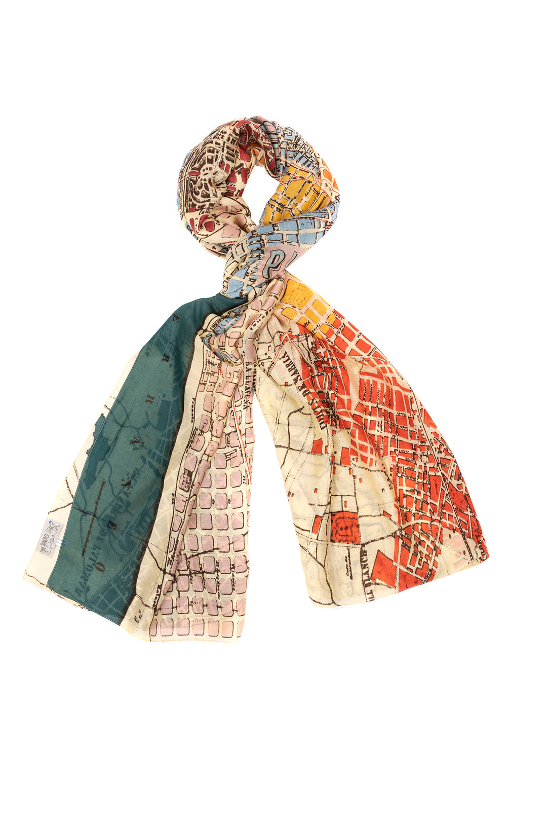 One Hundred Stars Barcelona Map Scarf- Our scarves are a full 100cm x 200cm making them perfect for layering in the winter months or worn as a delicate cover up during the summer seasons. 