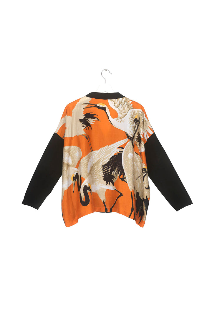 Stork Orange Cotton Cardigan