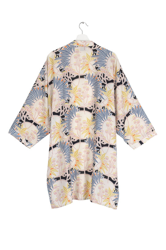 Deco Daisy Mauve Collar Kimono – One Hundred Stars