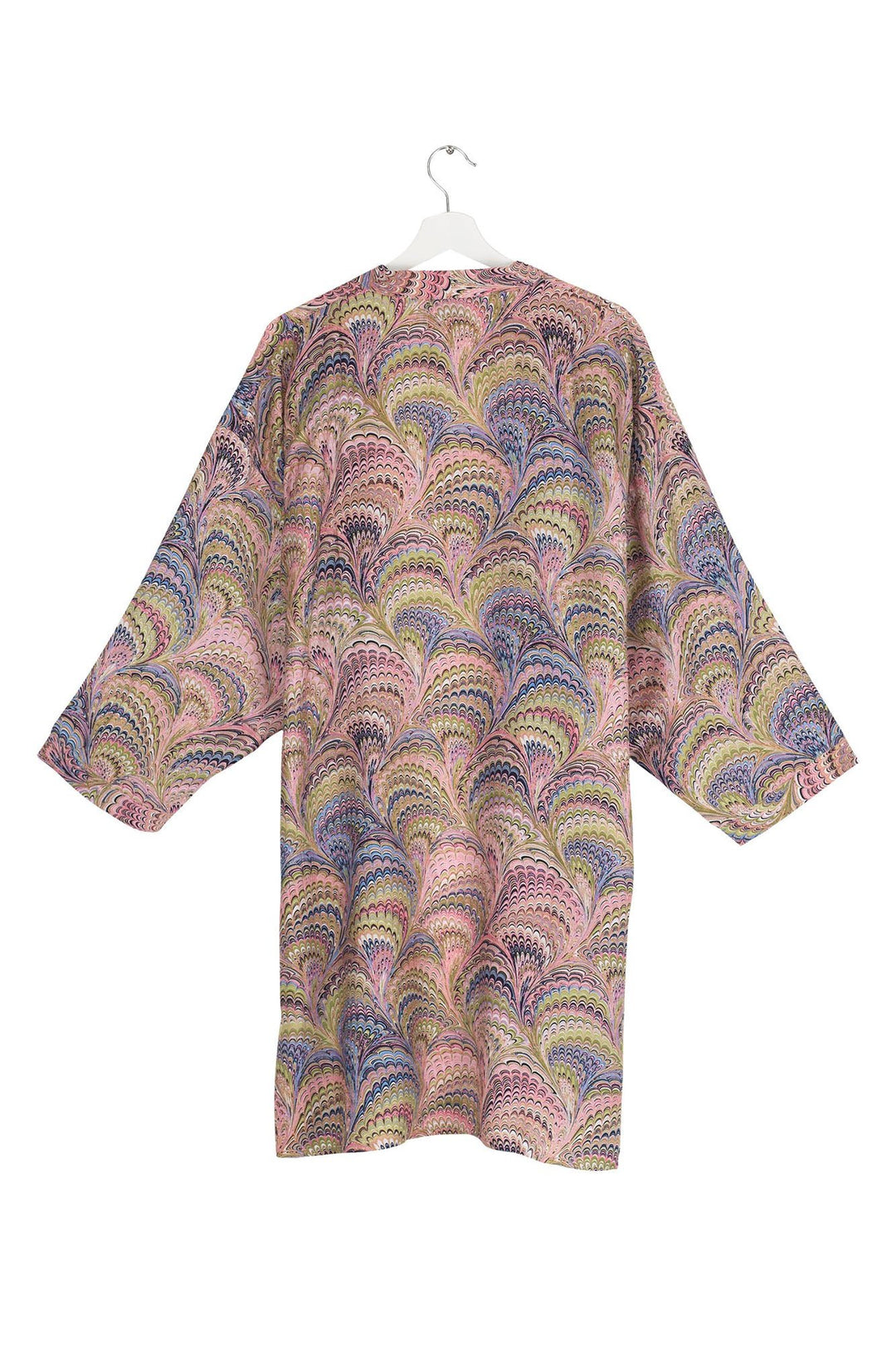 Marbled Pink Collar Kimono - One Hundred Stars