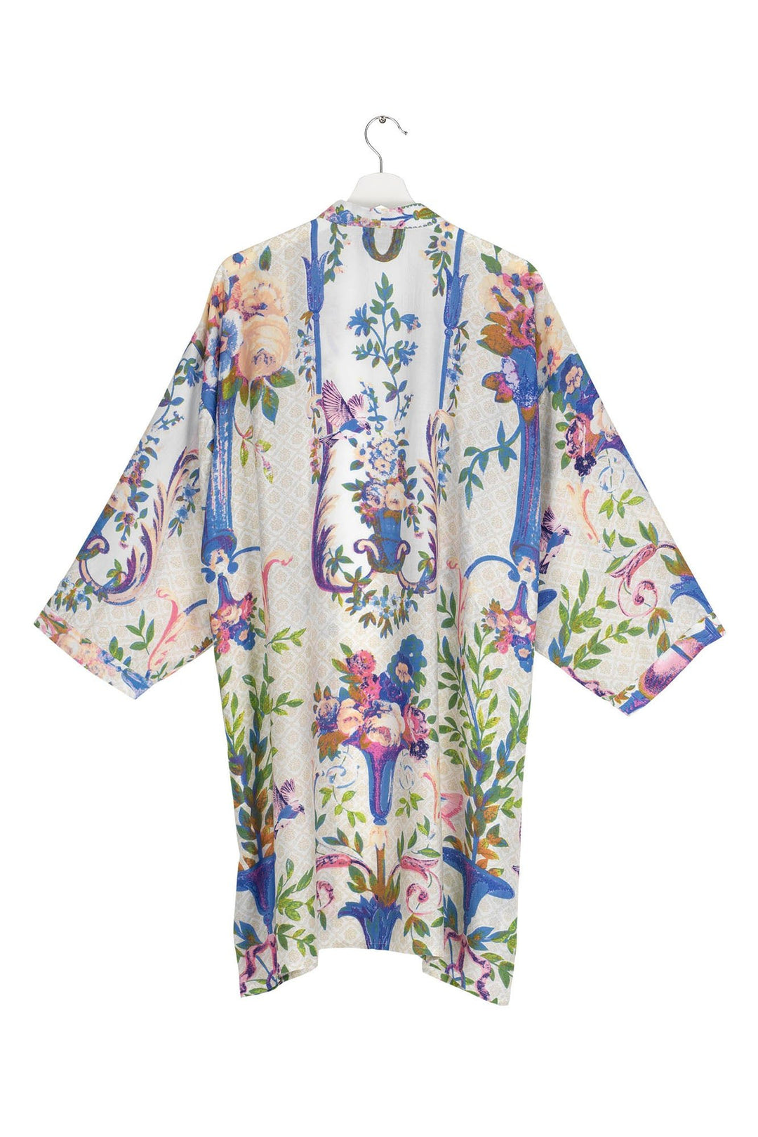 Opulent Pastel Collar Kimono - One Hundred Stars