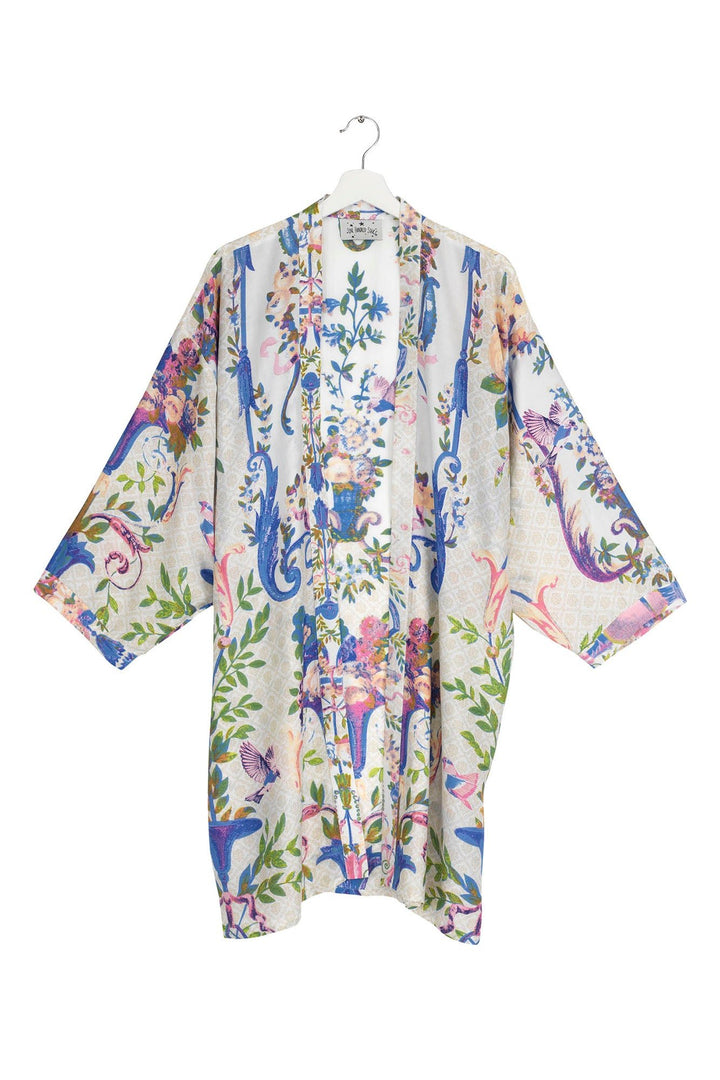 Opulent Pastel Collar Kimono - One Hundred Stars