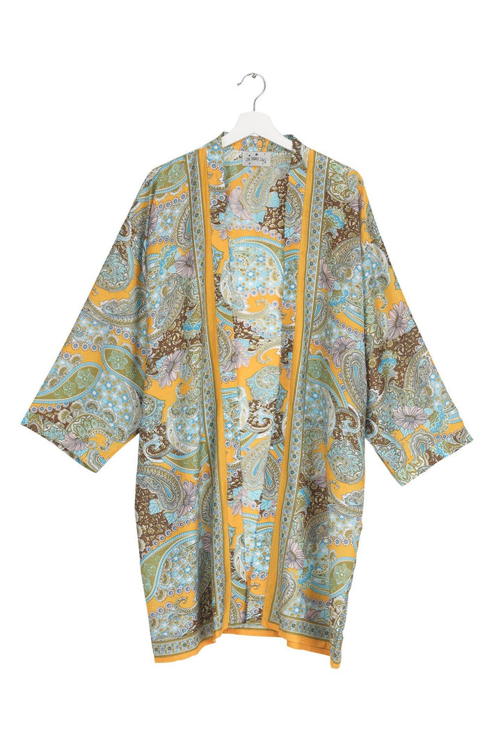 Paisley Mellow Collar Kimono - One Hundred Stars