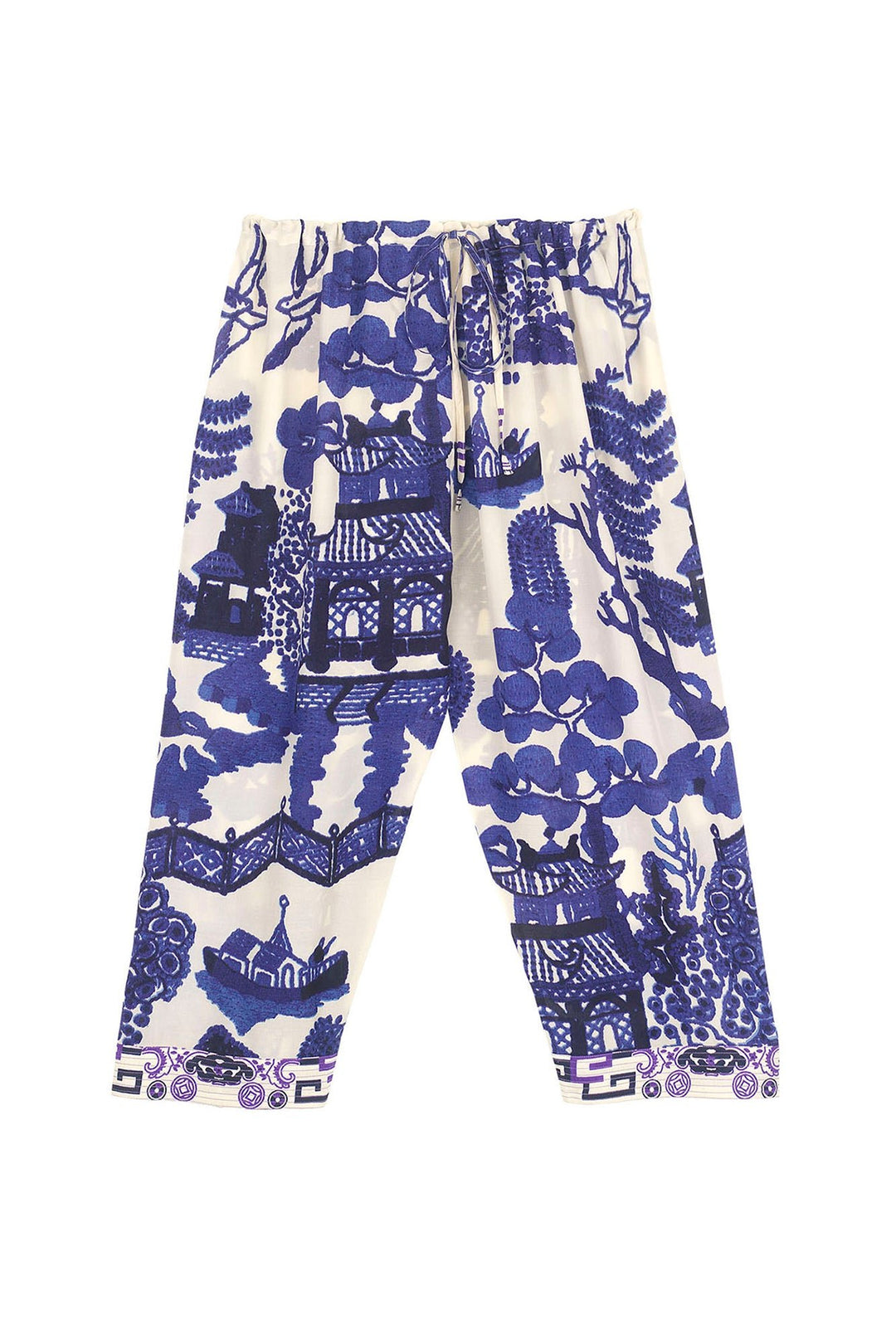 Giant Willow Blue Crepe Lounge Pants - One Hundred Stars