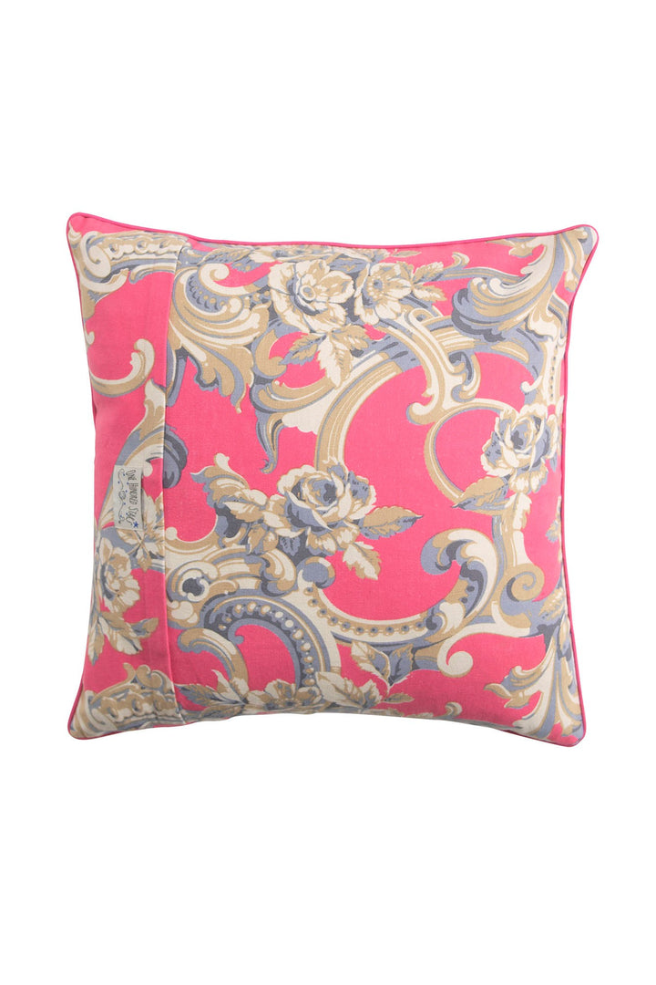 Plaster Rose Pink Cotton Square Cushion - One Hundred Stars