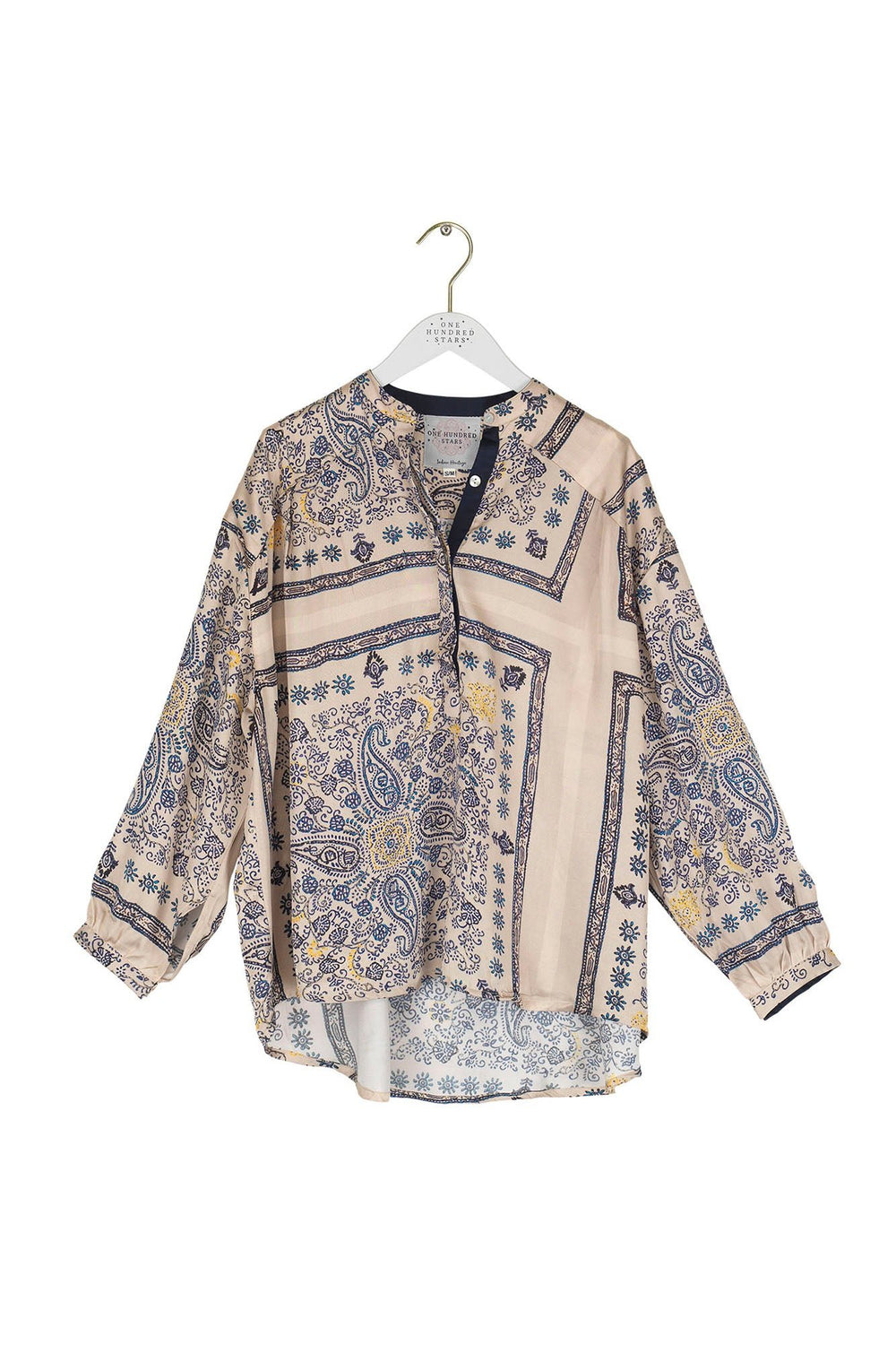Mehndi Blue Darcy Shirt - One Hundred Stars