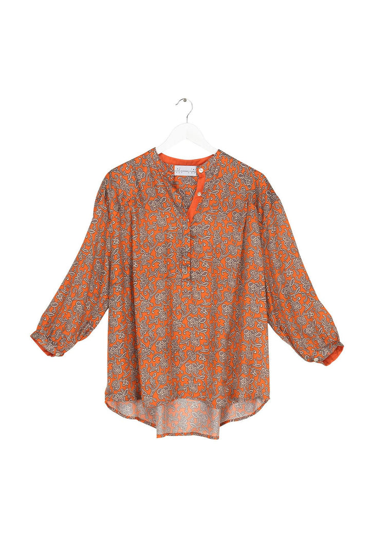 Floral Paisley Orange Darcy Shirt - One Hundred Stars
