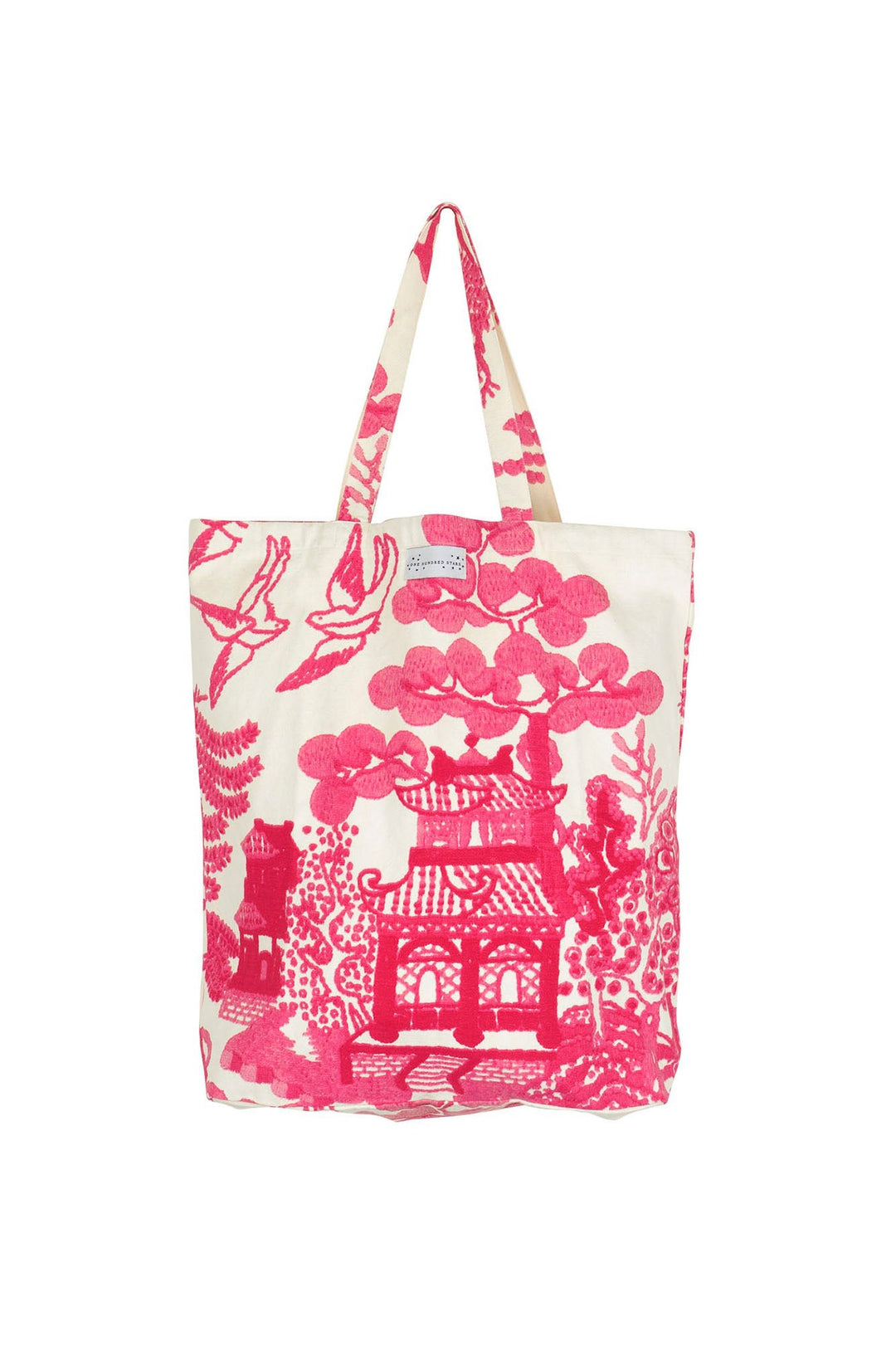 Giant Willow Fuchsia Pink Canvas Bag - One Hundred Stars