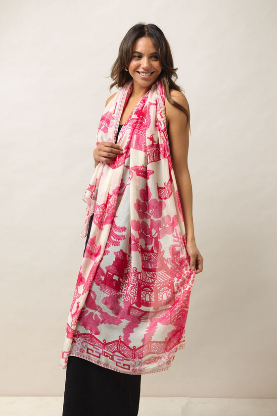 Giant Willow Fuchsia Pink Scarf