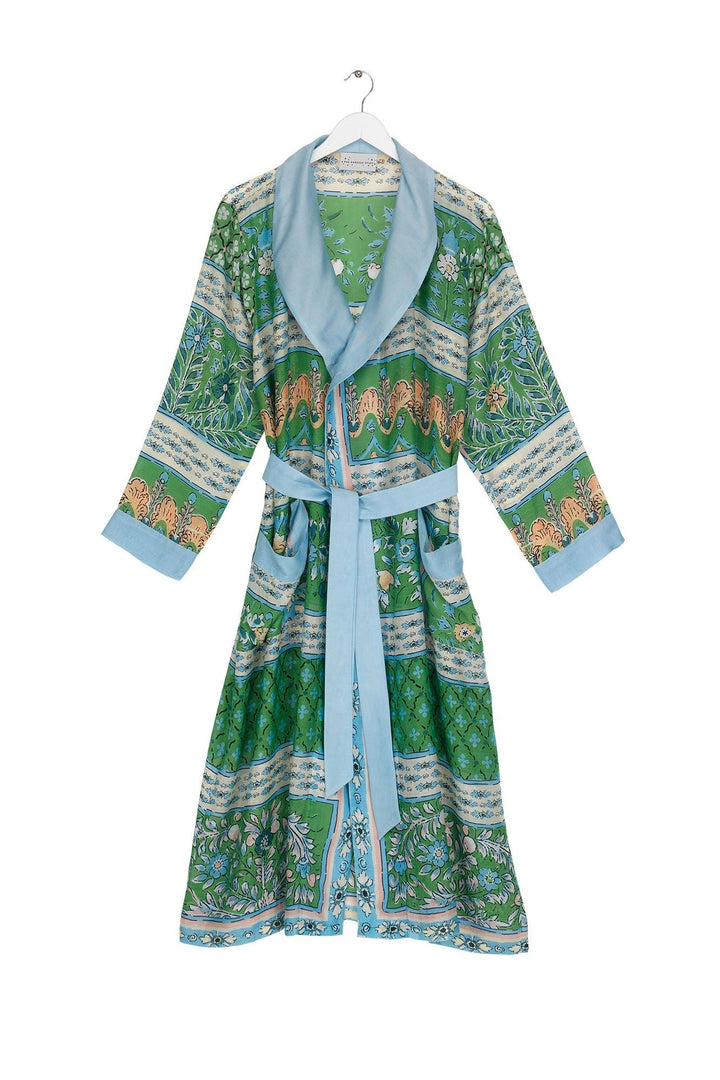 Folk Flowers Green Gown - One Hundred Stars