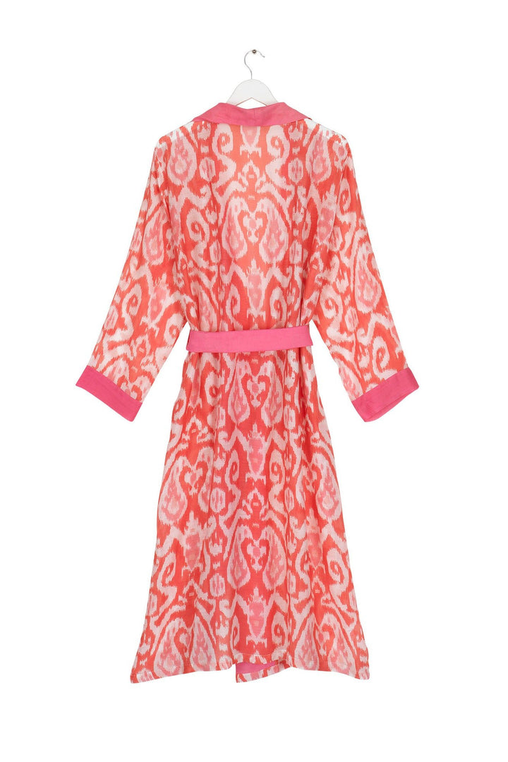 Ikat Pink Gown - One Hundred Stars