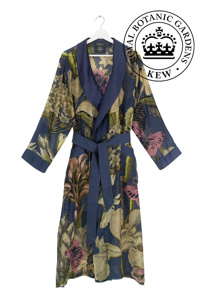 KEW Iris Blue Gown- This gown is perfect as a luxurious house coat or for layering as a chic accessory to your favourite outfit.