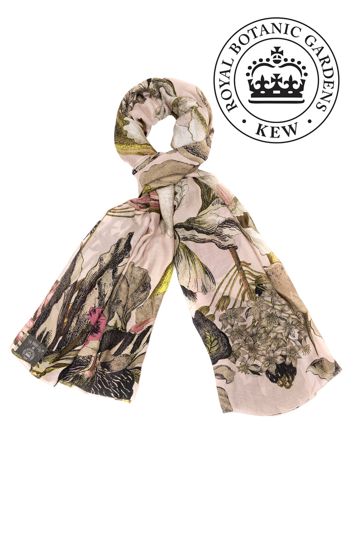 KEW Iris Blush Scarf- Our scarves are a full 100cm x 200cm making them perfect for layering in the winter months or worn as a delicate cover up during the summer seasons. 