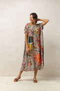 Joy Grey Pleat Dress