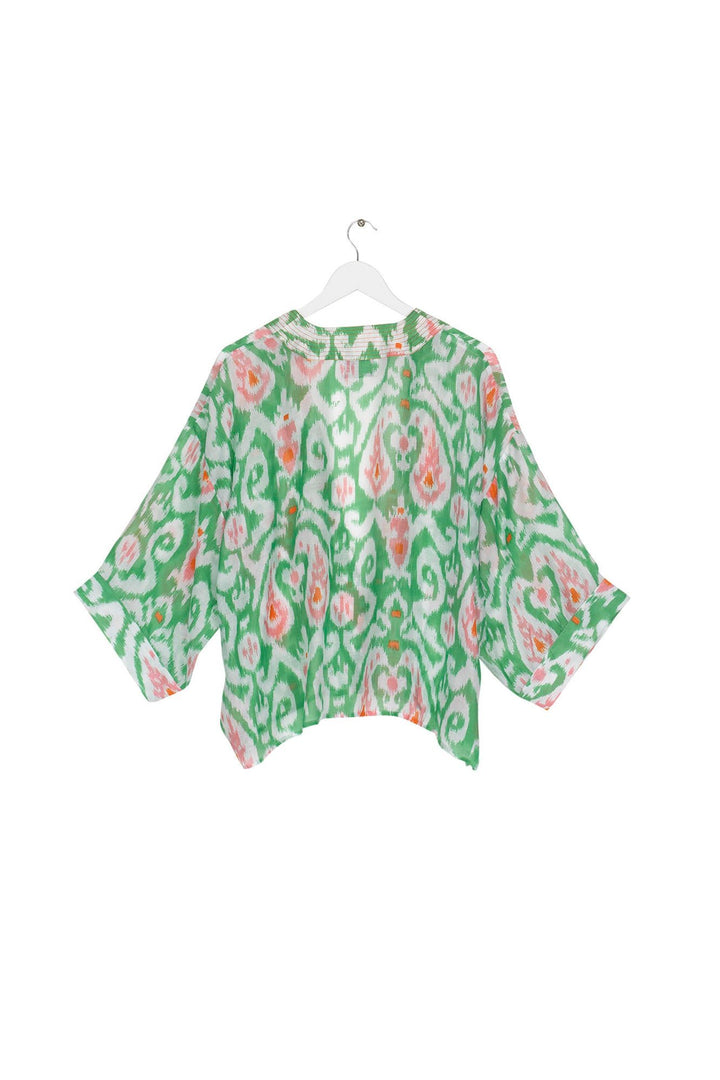 Ikat Green Kimono - One Hundred Stars