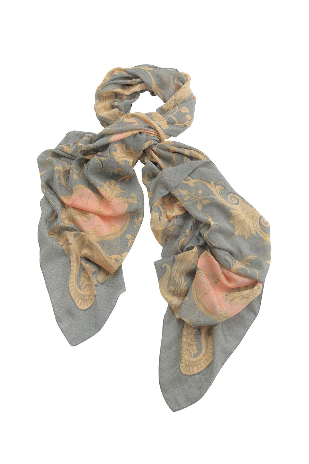 One Hundred Stars Rococo Grey Scarf- Our scarves are a full 100cm x 200cm making them perfect for layering in the winter months or worn as a delicate cover up during the summer seasons. 