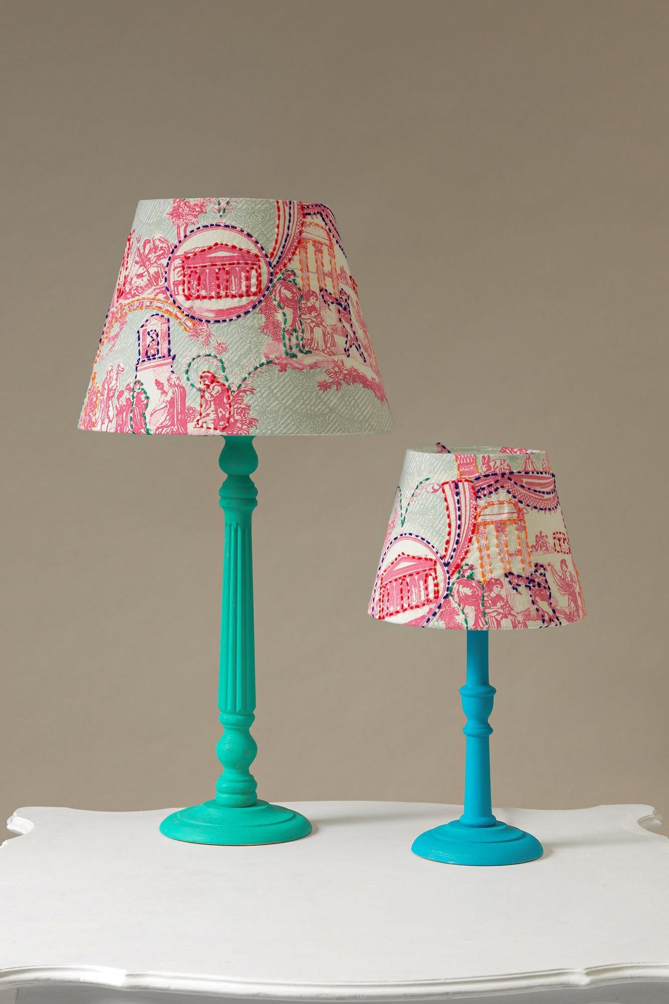 Tapered table online lamp shades