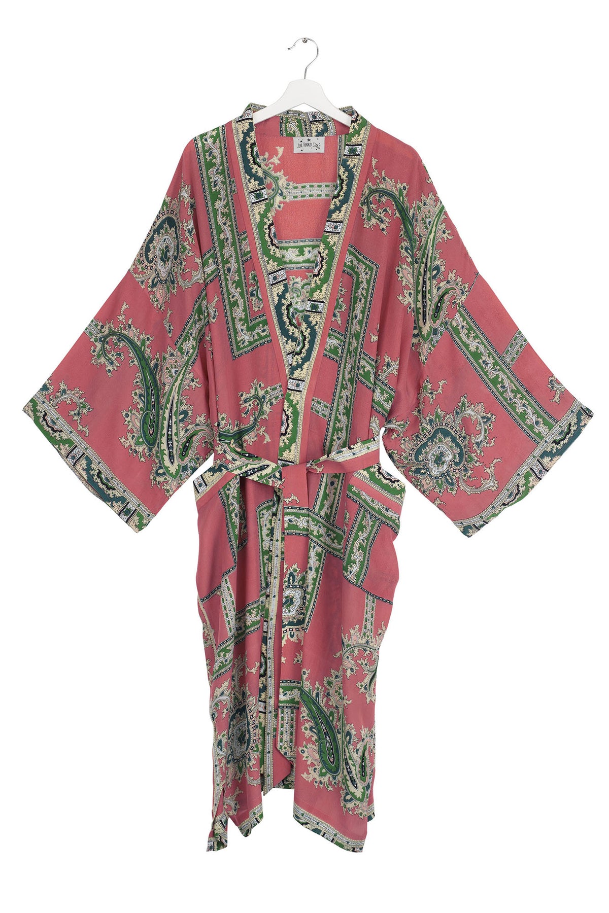 Handkerchief Pink Crepe Long Kimono – One Hundred Stars