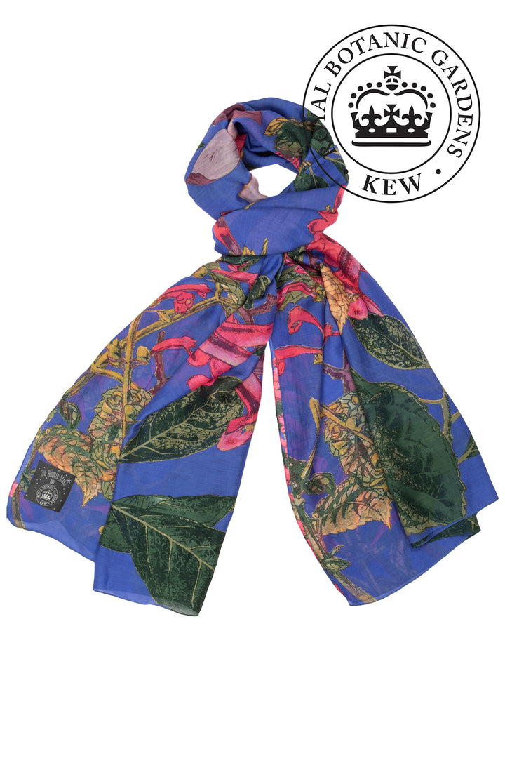 KEW Magnolia Purple Scarf- Our scarves are a full 100cm x 200cm making them perfect for layering in the winter months or worn as a delicate cover up during the summer seasons. 