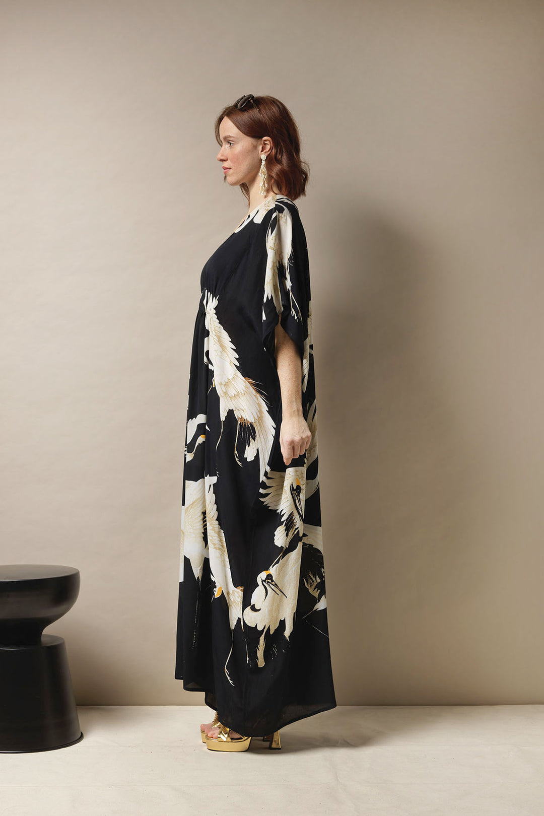 Stork Black Margeux Kaftan