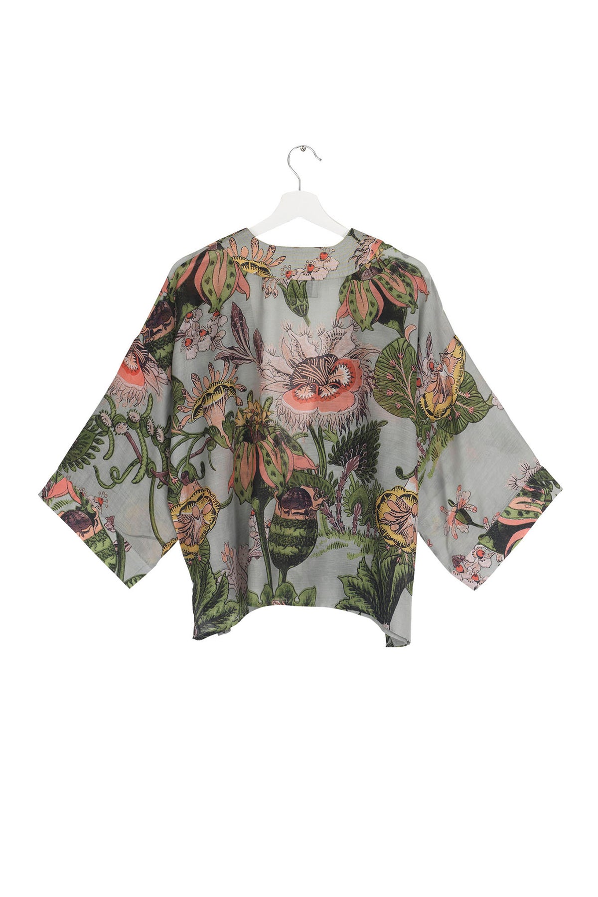 Eccentric Blooms Putty Kimono – One Hundred Stars