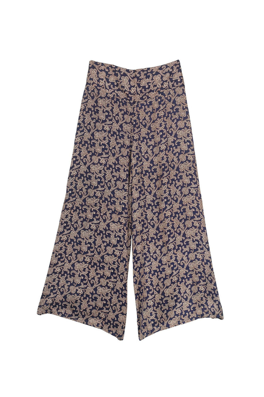 Floral Paisley Blue Palazzo Pant - One Hundred Stars