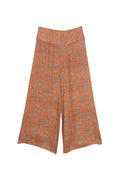 Floral Paisley Orange Palazzo Pant